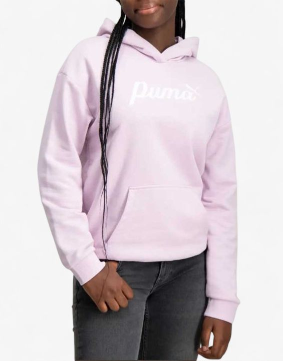 'PUMA Essentials+ Script Hoodie Grape Mist 'PUMA Essentials+ Script Hoodie Grape Mist