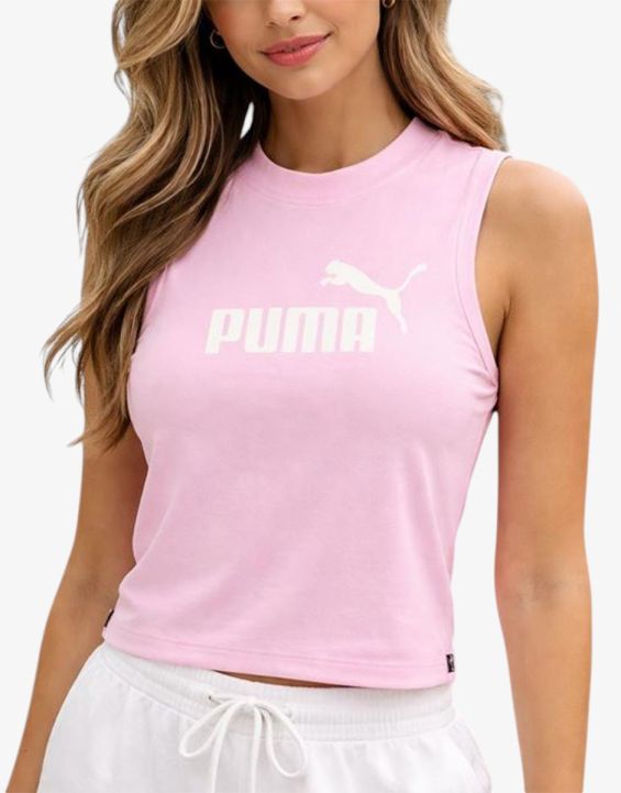 'PUMA Essentials+ Slim Logo Tank Pink