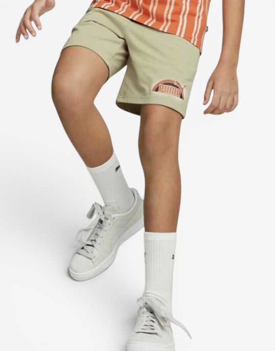 'PUMA Essentials+ Street Art Graphic Shorts Beige