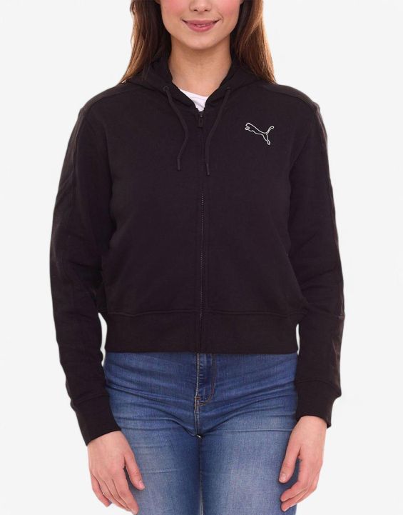 'PUMA Her Full-Zip Hoodie Black 'PUMA Her Full-Zip Hoodie Black