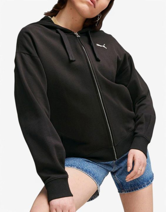'PUMA Her Full-Zip Hoodie Black W 'PUMA Her Full-Zip Hoodie Black W