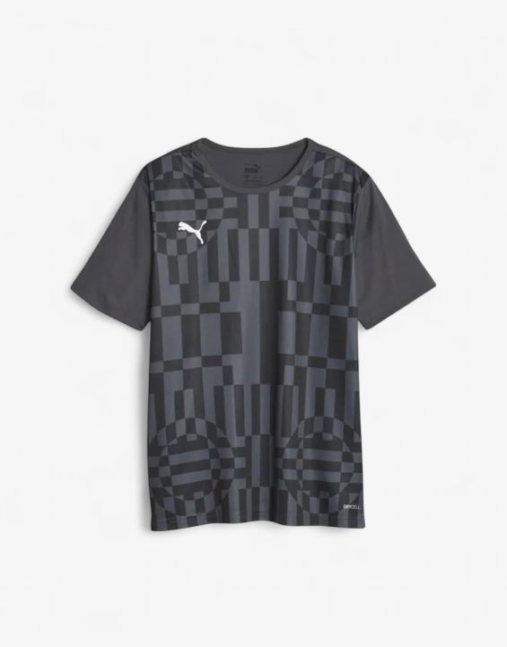 'PUMA IndividualRise Graphic Football Tee Dark Grey