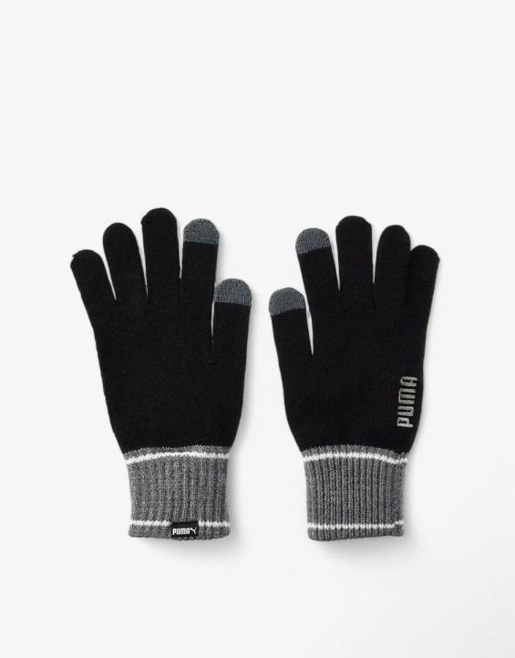 'PUMA Knit Gloves Black/Grey