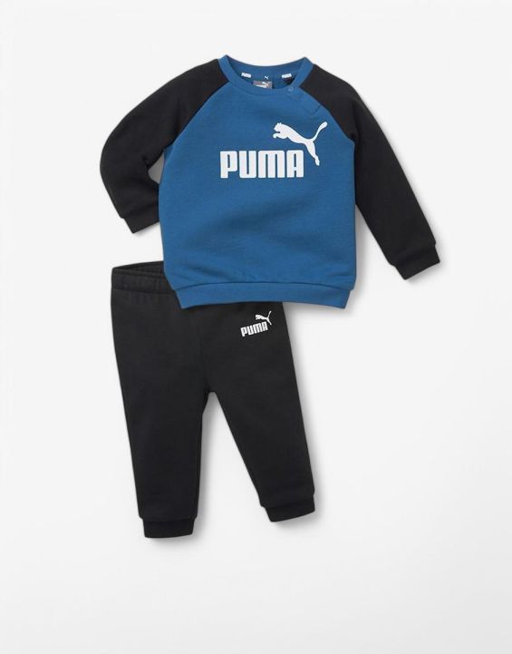 'PUMA Minicats Essentials Raglan Jogger Set Blue/Black