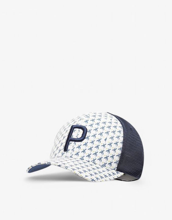 'PUMA Palms Trucker P Snapback Cap White/Navy