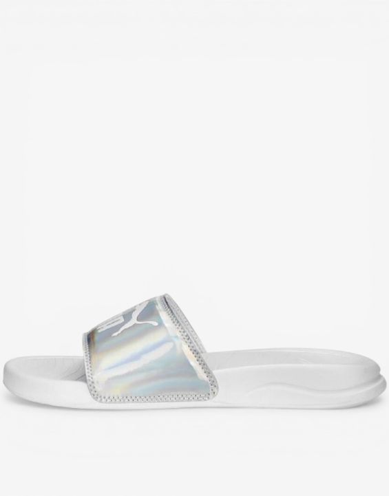 'PUMA Popcat 20 Irridescent Slides White