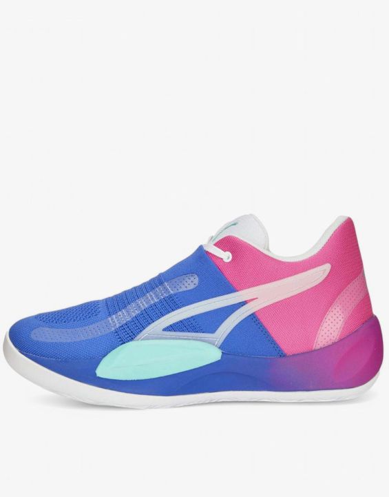 'PUMA Rise Nitro Fadeaway Basketball Shoes Blue/Pink
