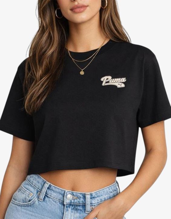 'PUMA Script Tee Black