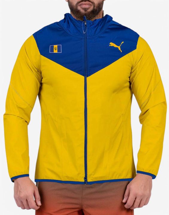 'PUMA WarmUp Hooded Jacket Yellow/Blue