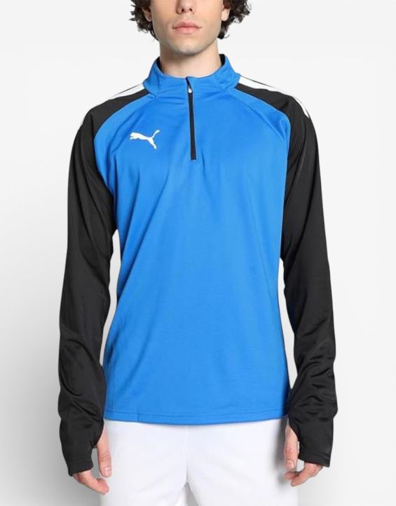 'PUMA Тeam Liga Quarter-Zip Football Top Blue/Black