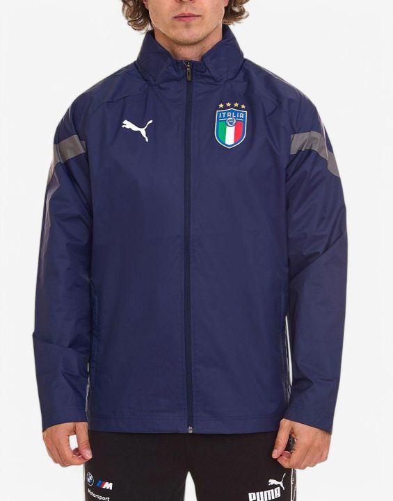 'PUMA x Italy FIGC 2022 Hidden Hood Track Jacket Blue