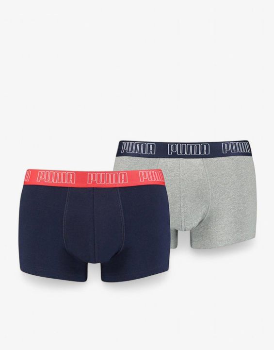 'PUMA 2-Packs Basic Logo Boxers Navy/Grey