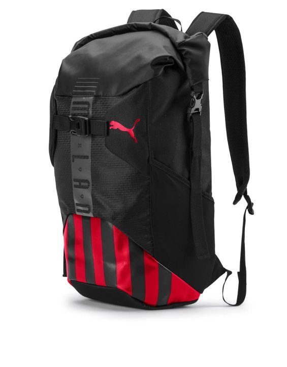 'PUMA AC Milan Football Culture Rolltop Backpack Black
