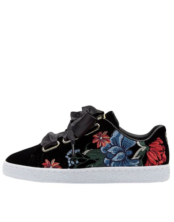 'PUMA Basket Heart Hyper Embroidered Black