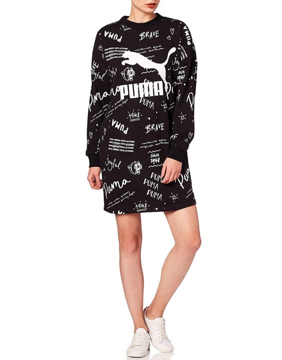 'PUMA Long Classics Aop Dress Black