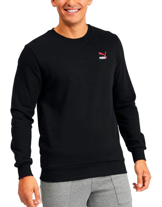 'PUMA Classics Embroidered Logo Crew Black