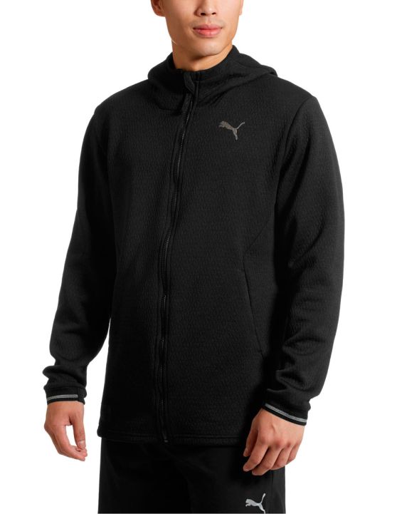 'PUMA Energy Zip-Up Hooded Jacket Black