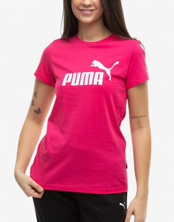 'PUMA Essentials Logo Tee Garnet Rose 'PUMA Essentials Logo Tee Garnet Rose