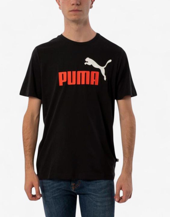 'PUMA Essentials+ Two-Tone Logo Tee Black