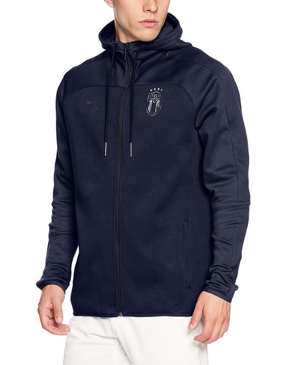 'PUMA FIGC Azzurri Zip Thru Hoodie Navy