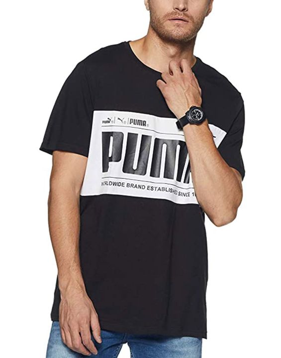 'PUMA Graphic Logo Block Tee