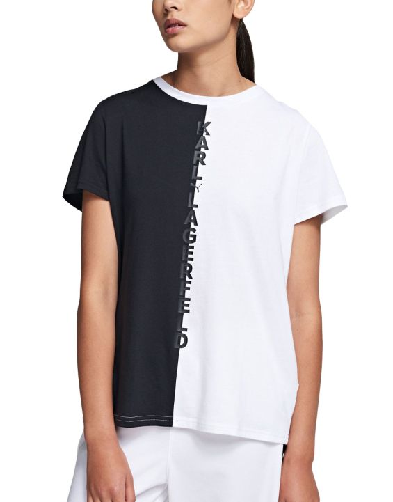 'PUMA X Karl Lagerfeld Open Back Tee Black White