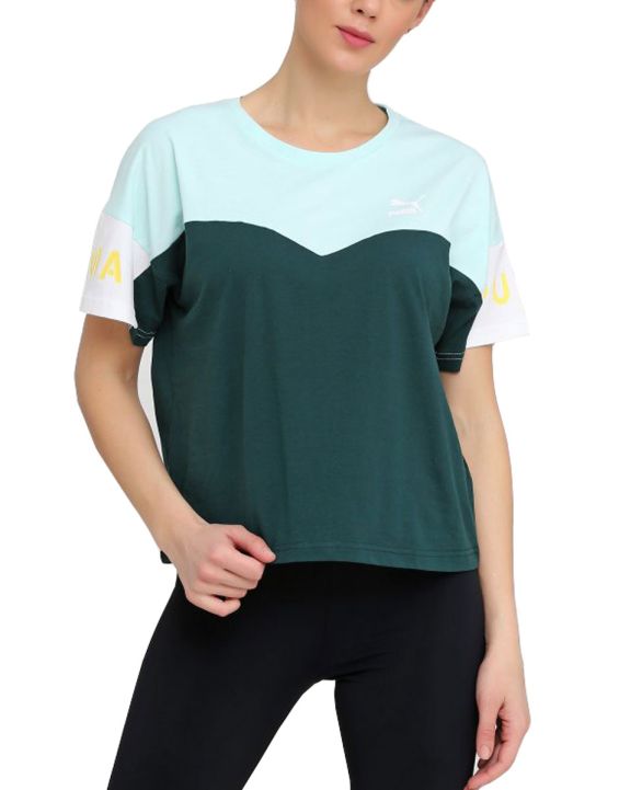 'PUMA Xtg Colorblock Tee Green