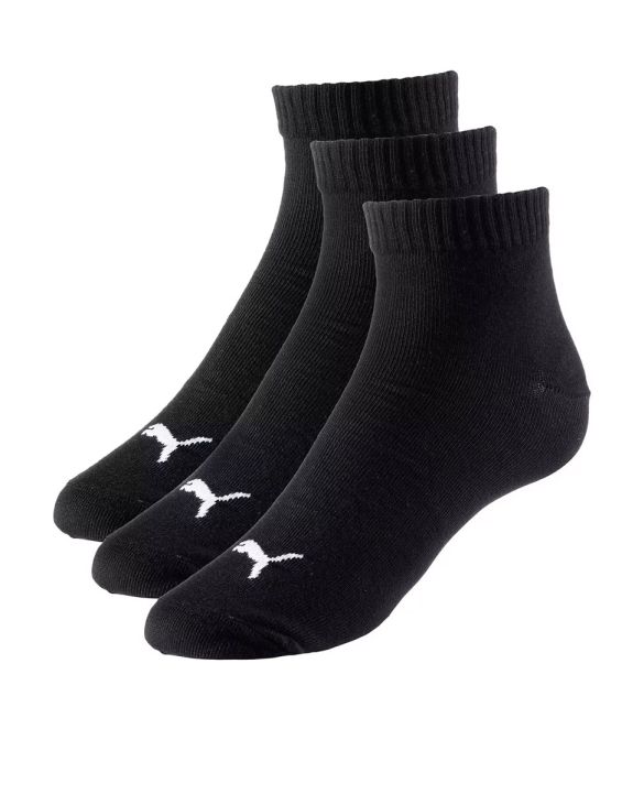 'PUMA Quarter Socks 3 Pack Black