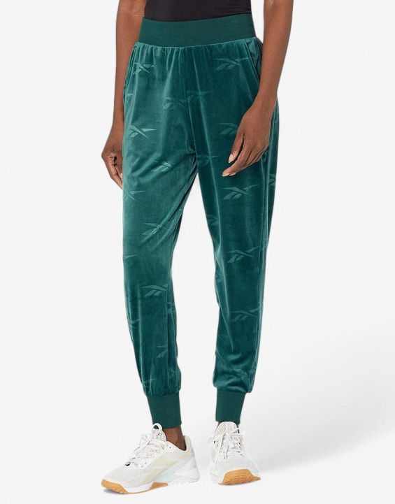 'REEBOK Classics Energy Q4 Velour Pants Teal 'REEBOK Classics Energy Q4 Velour Pants Teal