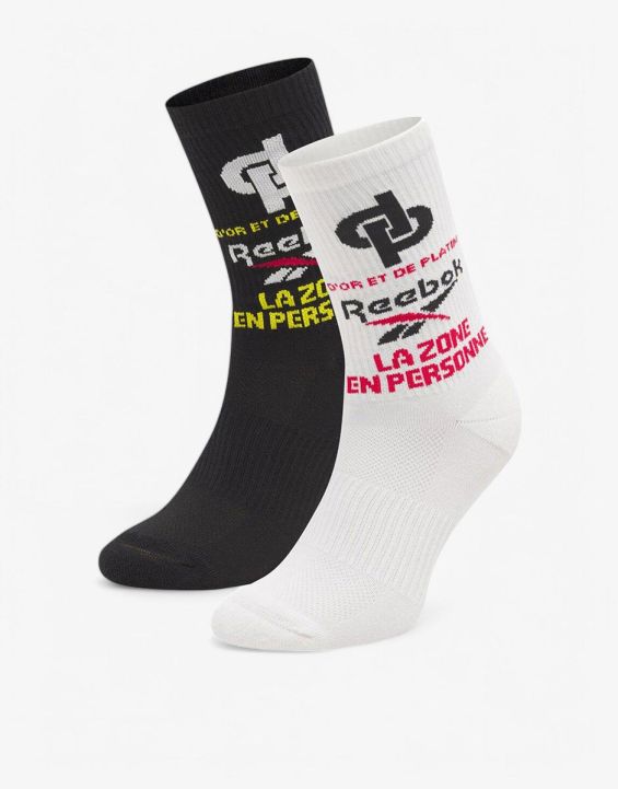 'REEBOK 2-Packs Jul Crew Sock Black/White 'REEBOK 2-Packs Jul Crew Sock Black/White