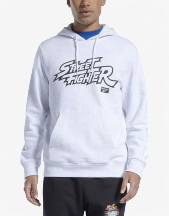 'REEBOK x Street Fighter Graphic Hoodie Heather White 'REEBOK x Street Fighter Graphic Hoodie Heather White