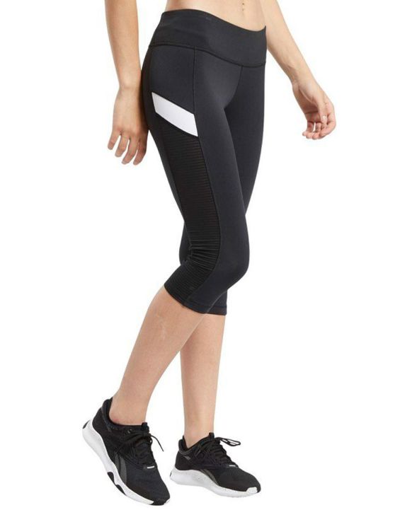 'REEBOK Workout Ready Mesh Capri Tights Black