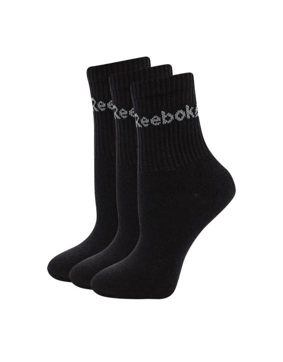 'REEBOK 3 Pairs Active Core Crew Socks Black