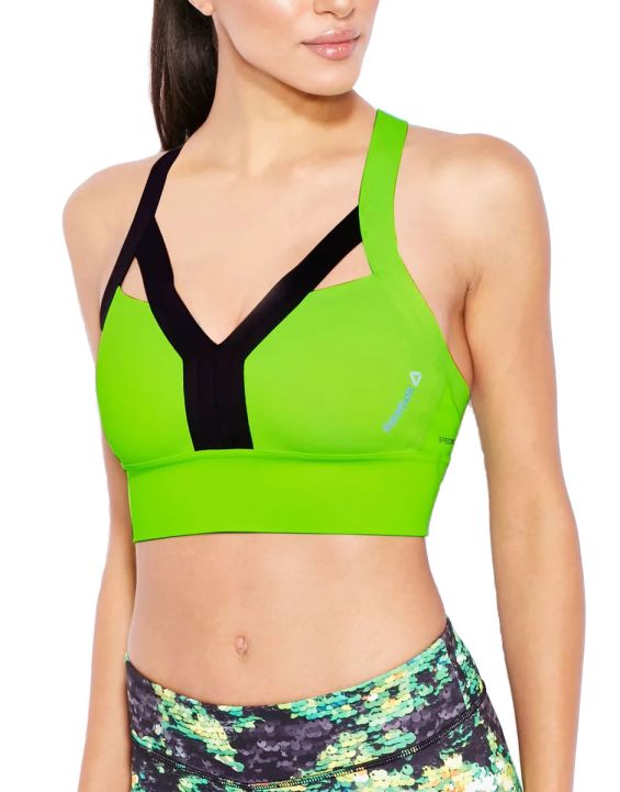 'REEBOK Cardio Crossfit Short Bra Green