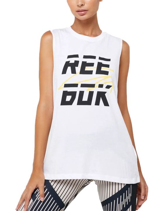 'REEBOK Muscle Tank Top White