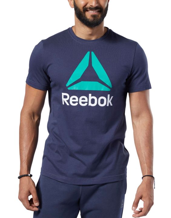 'REEBOK Qqr Stacked Tee Blue