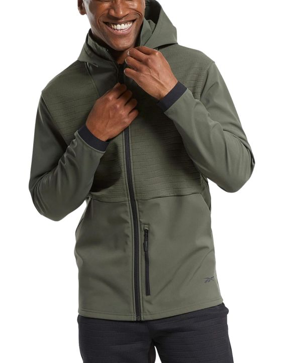 'REEBOK Thermowarm Deltapeak Full-Zip Control Hoodie Green