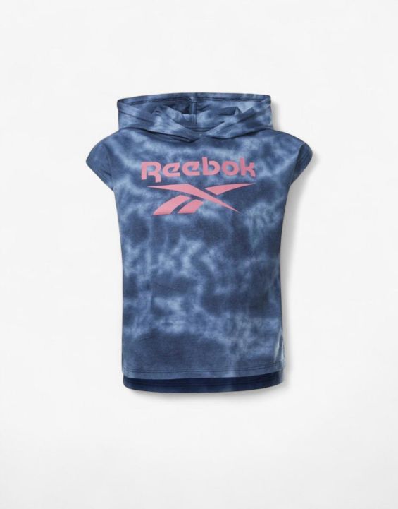'REEBOK Tie-Dye Hooded Tee Blue
