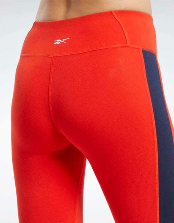 REEBOK Training Essentials Linear Logo Leggings Red - 5