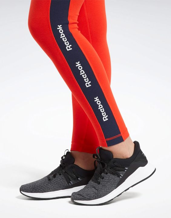 REEBOK Training Essentials Linear Logo Leggings Red - 6