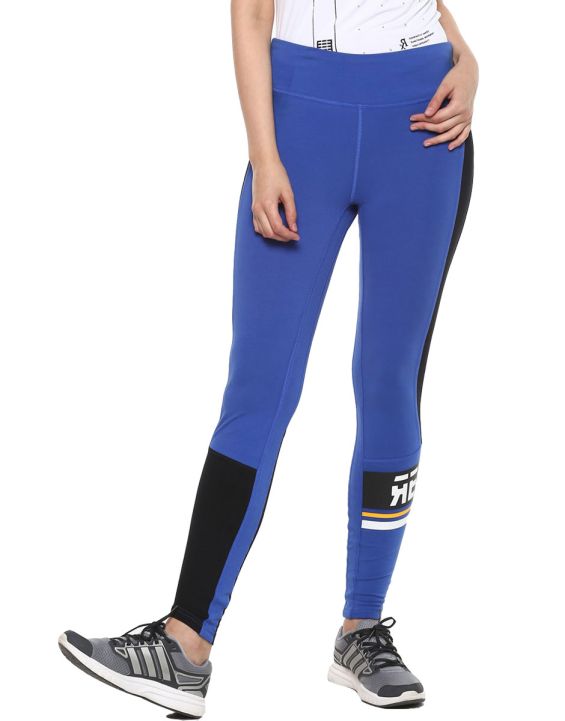 'REEBOK Wor Myt Grph Panel Tights Blue