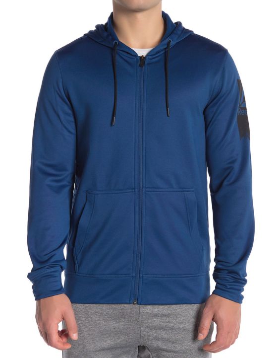 'REEBOK Work Out Ready Poly Fleece Full Zip Hoodie