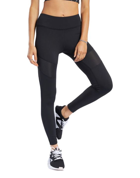 'REEBOK Workout Ready Mesh Leggings All Black
