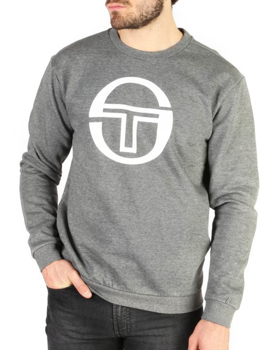 'SERGIO TACCHINI Stadium Big Logo Crew Blouse Grey Melange