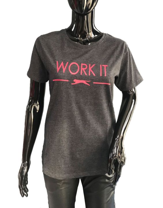 'SLAZENGER Lisa Slimfit Tee Charcoal Marl