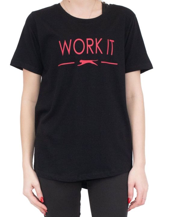 'SLAZENGER Lisa Slimfit Tee Jet Black