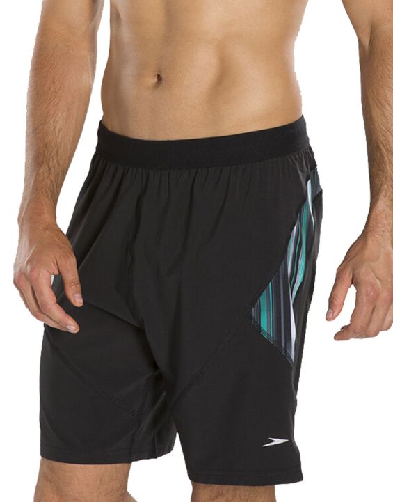 'SPEEDO Glide Hybrid 18" Swim Shorts Black/Grey