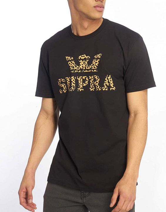 'SUPRA Above Regular Tee Black/Leopard
