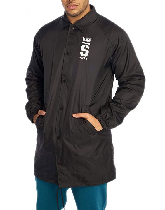 'SUPRA Champ Trench Coaches Coat Black