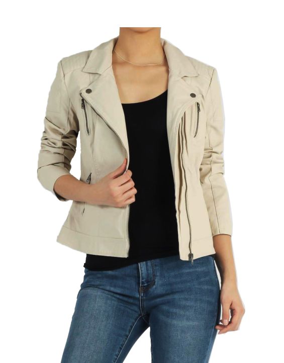 'ONLY Steady Faux Leather Biker Jacket
